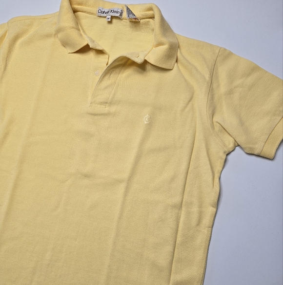 Calvin Klein Med Light Yellow Short-Sleeve Polo - Picture 4 of 5